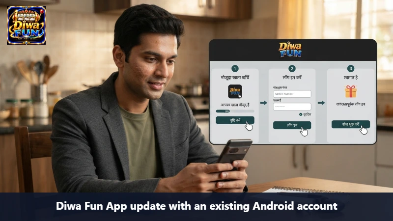 Diwa Fun App update with an existing Android account