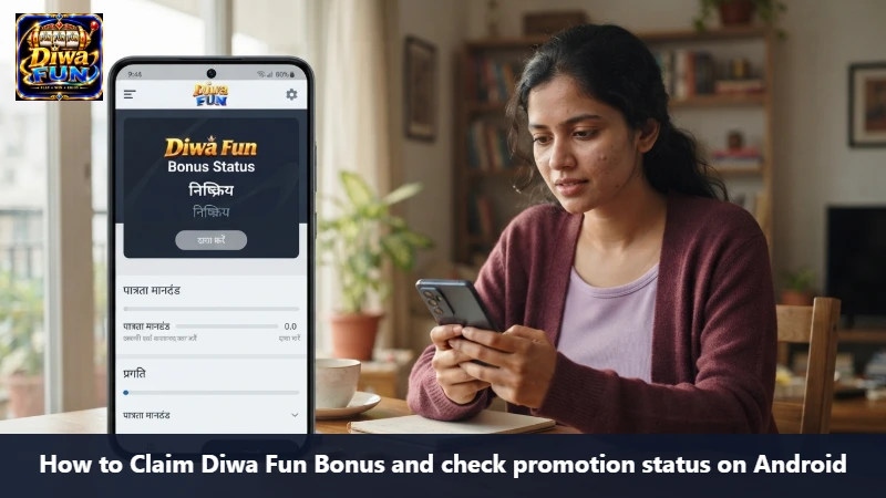 How to Claim Diwa Fun Bonus and check promotion status on Android